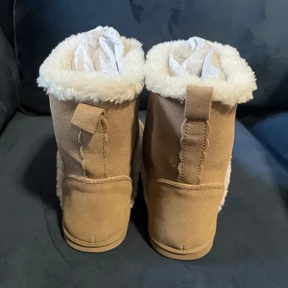 Kate Spade Size 8 Tan with Bow Detailing Winter “Marie” Boots - Picture 2 of 8